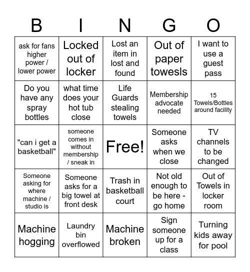 Bored At Work Bingo Card