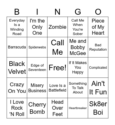 Girl Power Bingo Card