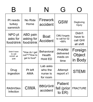 4th of July-COU Bingo Card