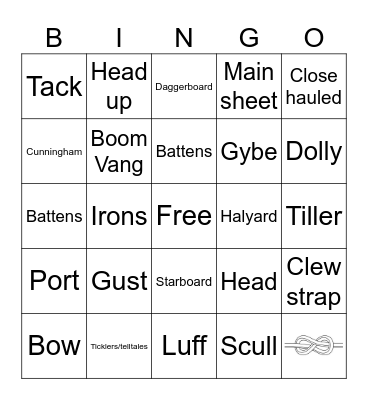 Sailing Camp Bingo Card