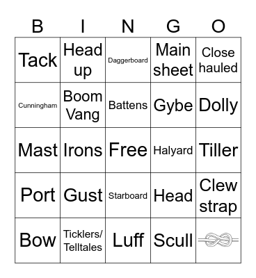 Sailing School Bingo Card