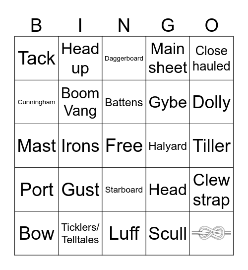 Sailing School Bingo Card