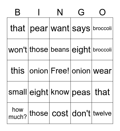 Bingo Card