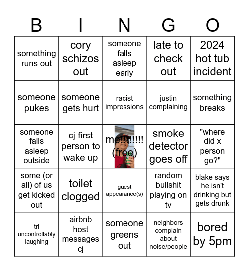 mountain trip 2024 Bingo Card