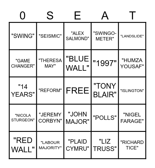 JOURNO SPIEL BINGO Card