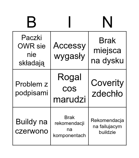 QB Bingo Card