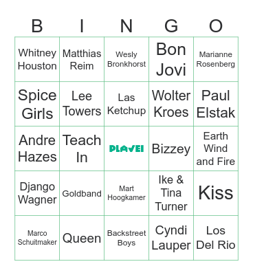 Foute Uur Bingo Card