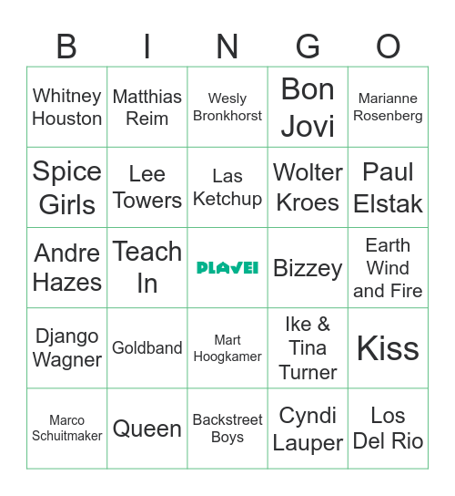 Foute Uur Bingo Card