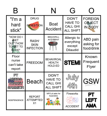 4TH OF JULY-COU Bingo Card