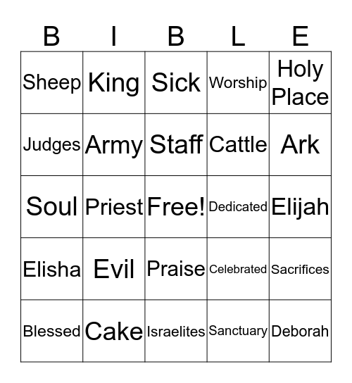WORSHIP Bingo Card