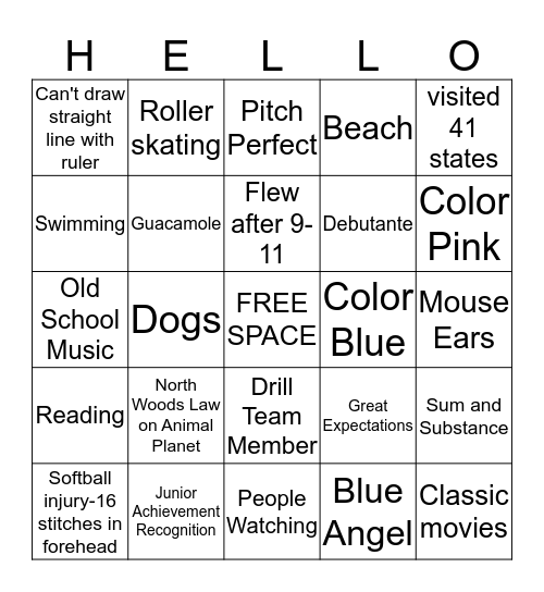 DEBRA Bingo Card