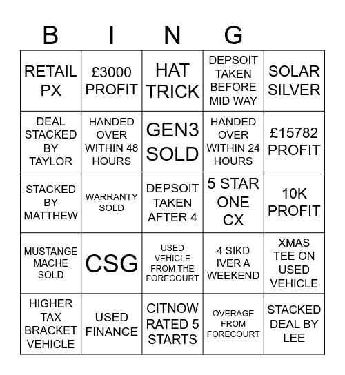 SMC SLOUGH BINGOOOOO Bingo Card