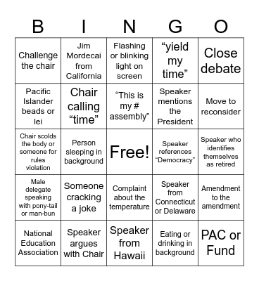 2024 Colorado RA Bingo Card