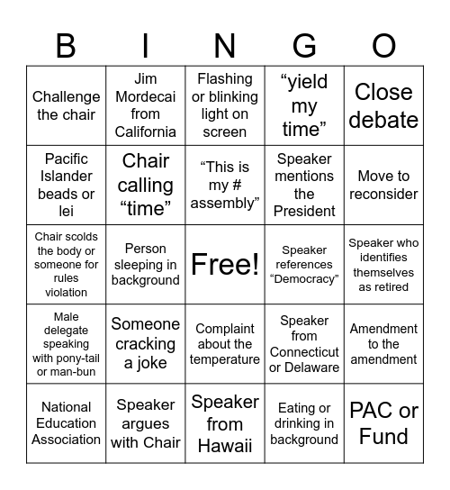 2024 Colorado RA Bingo Card