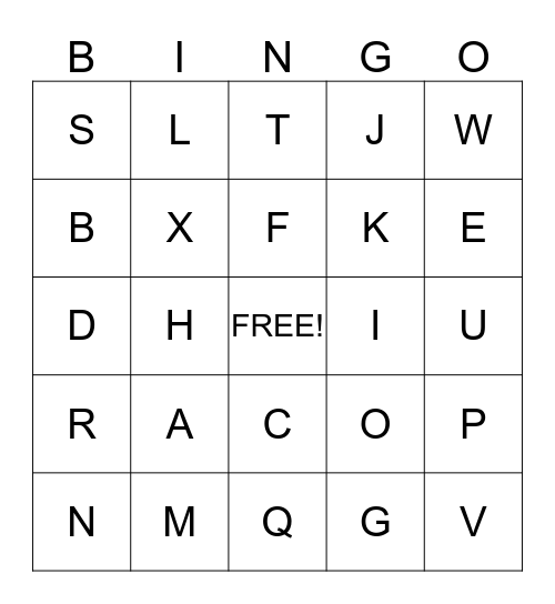 Makayla "La La" Bingo Card