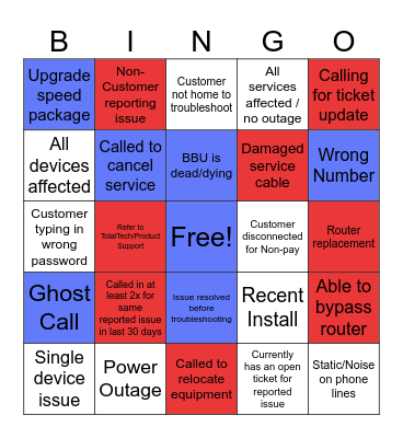 NRTC Holiday Bingo Card