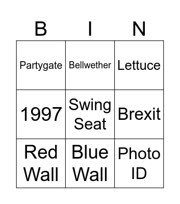 GenElec24 Bingo Card