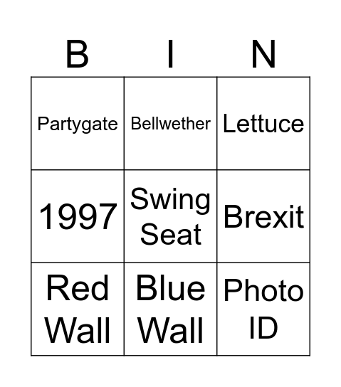 GenElec24 Bingo Card