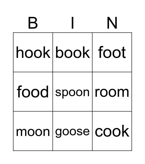 OO Bingo Card