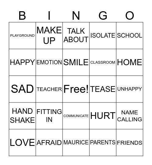 Bingo Card