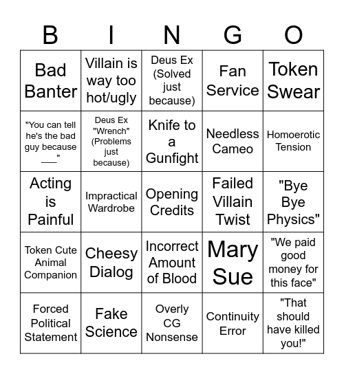 Bac Bingo Card