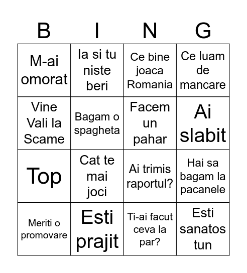 Ce mi s-a spus vara asta Bingo Card