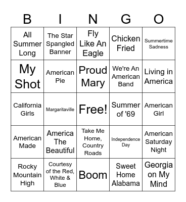 This is America Bingo Card