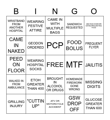 ED 4TH OF JULY BINGO Card