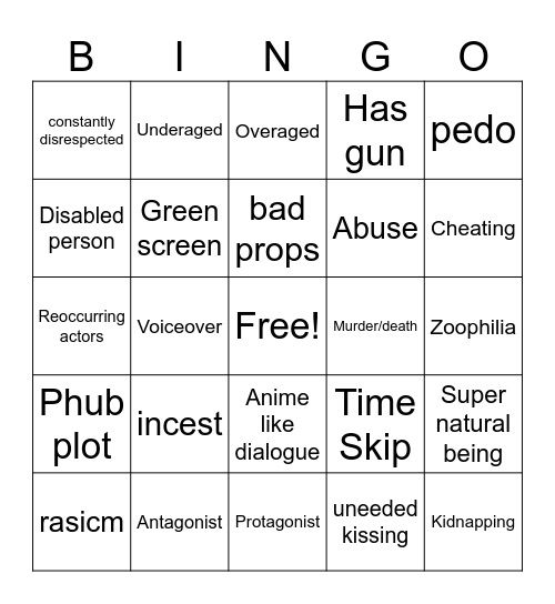 Tommorrows Teachings Bingo Card