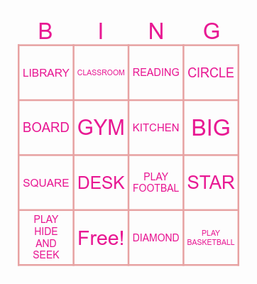 LEARN WITH US 2 Bingo Card