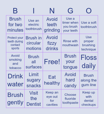 Brushin' BINGO Card