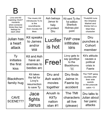 TWP Bingo Card