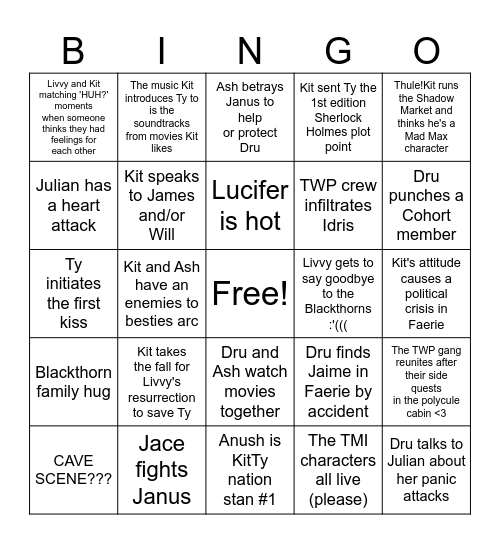 TWP Bingo Card