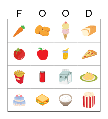 COOKING Bingo Card