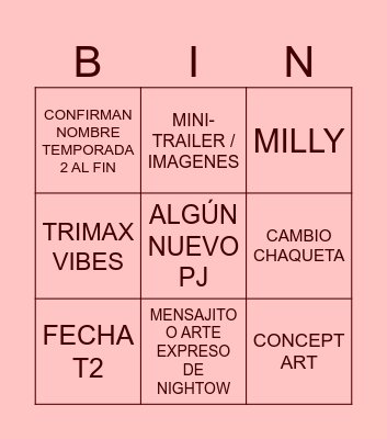 T2 stampede ya? Bingo Card