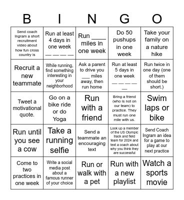 CC July Challenge Bingo Card