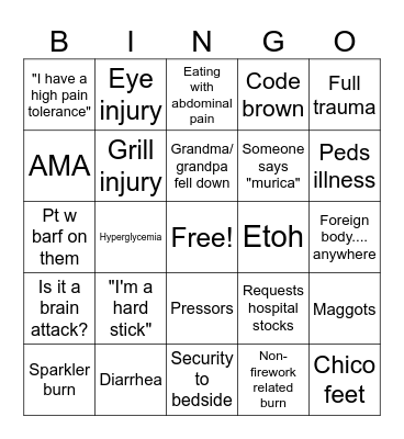 4th of July Bingo! Bingo Card