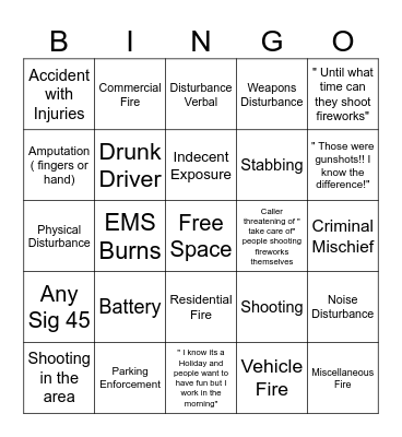 July 4 BINGO Card