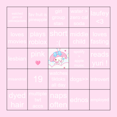 amara’s bingo Card