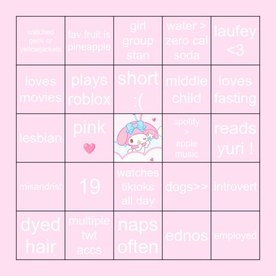 amara’s bingo Card