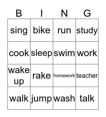 BINGO Card