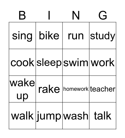 BINGO Card