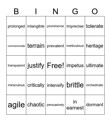 Day 17 Bingo Card