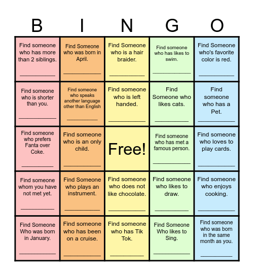 Big Easy Retreat Teen Edition Bingo Card