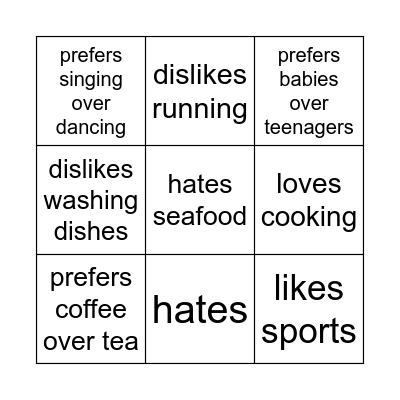 Find Someone who ... Bingo Card