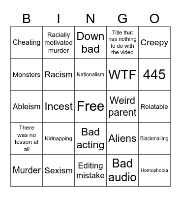 A Tomorrow's Teachings bingo card Bingo Card