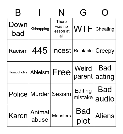A Tomorrow's Teachings bingo card Bingo Card