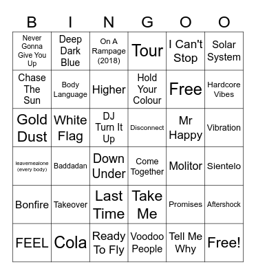 RAMPAGE 2024 OA Bingo Card