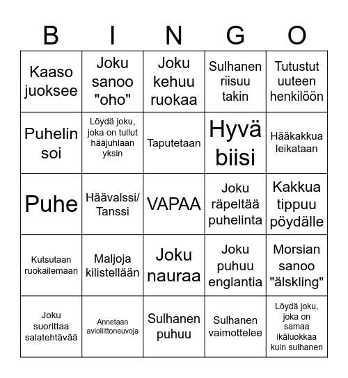 HÄÄBINGO Card