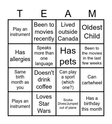 M.Ed. PT24 Bingo Card